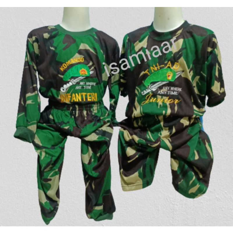 STELAN KAOS ANAK LORENG/TENTARA KECIL/TNI AD