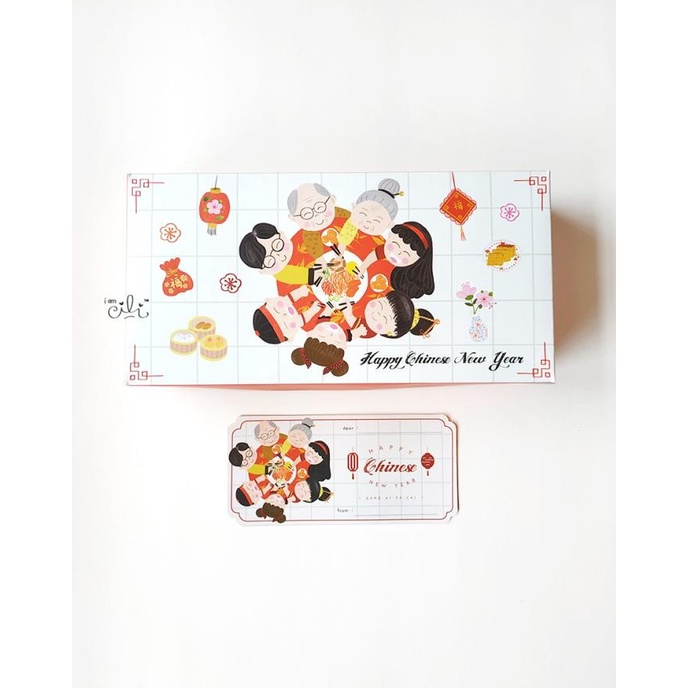 (BOX.YUSHENG) box bolu gulung /toples 250gr iamcili cny imlek sincia