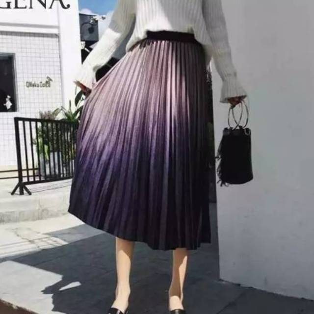 [READY STOCK][MEDAN] ROK VELVET ROK PRISKET ROK VELVET GRADASI VELVET SKIRT