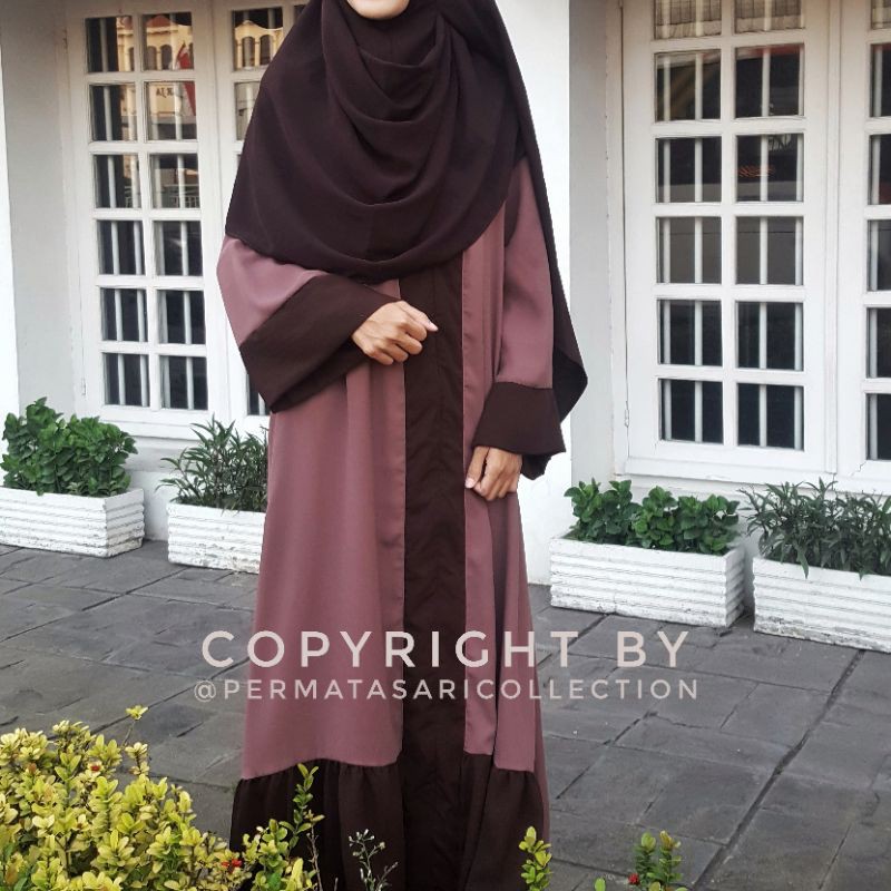 Abaya Khadijah Gamis Muslim Jubah Arab Panjang Bahan MTA Premium Busui Friendly Reseleting Dress ORI