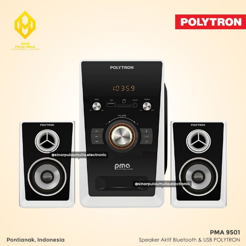 Polytron Speaker Aktif Bluetooth [Remote Control & USB Input] - PMA 9501 / PMA9501