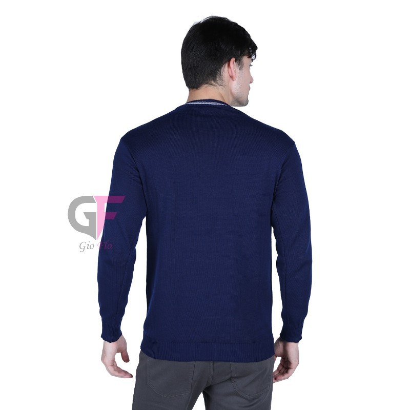 GIOFLO Busana Casual Sweater V Neck Pria Dongker / SWE 536