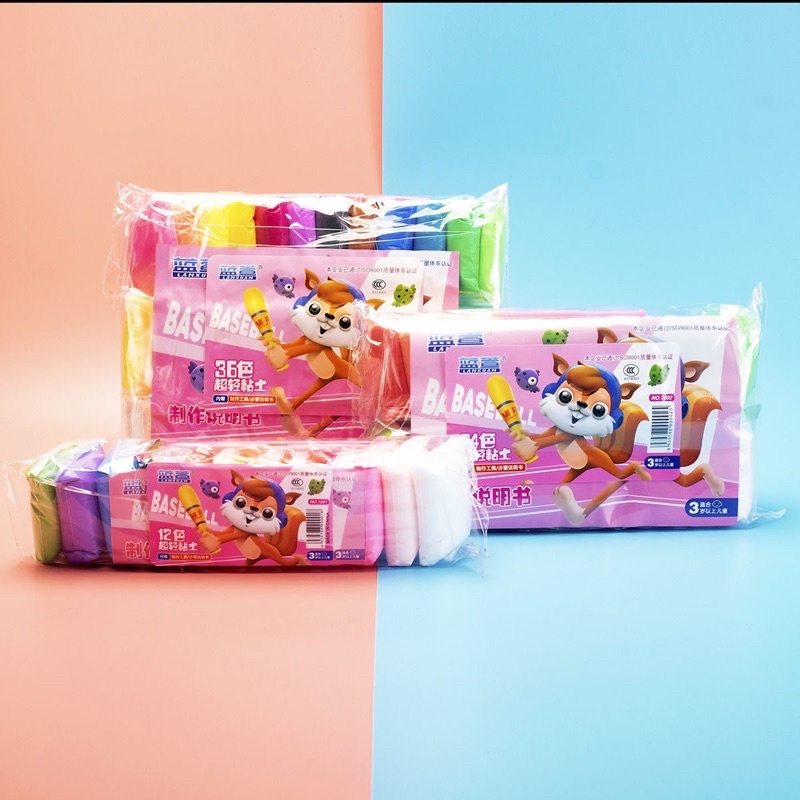 Polymer Clay Magic / Mainan Anak Clay Plastisin / Lilin Mainan 12 Warna