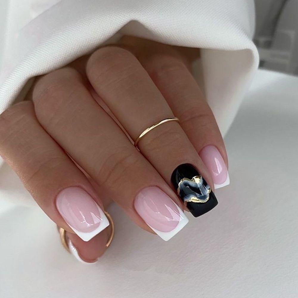 Solighter 3D Nail Sticker Bintang Garis Geometris Stripe Transfer Stickers