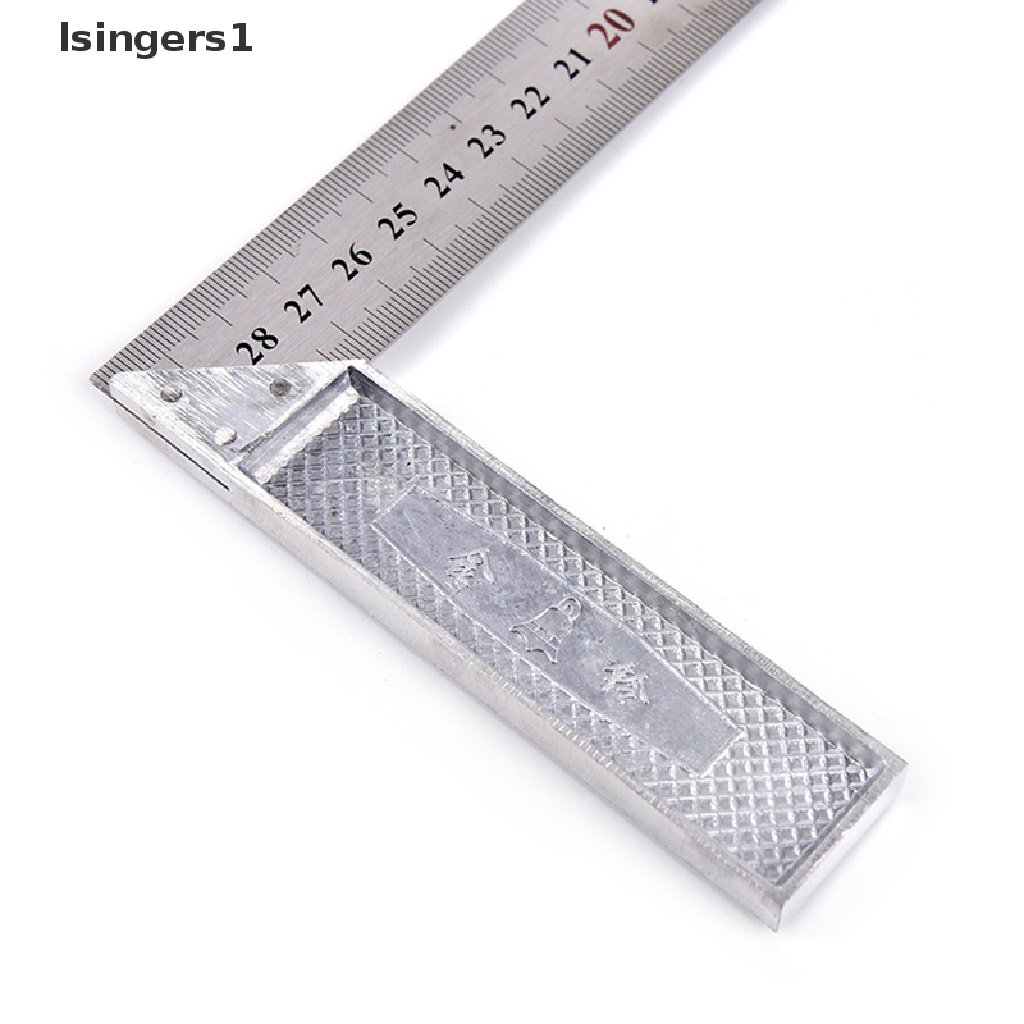 (lsingers1) 1pc Penggaris Siku 90 Derajat 15x30cm Bahan Stainless Steel