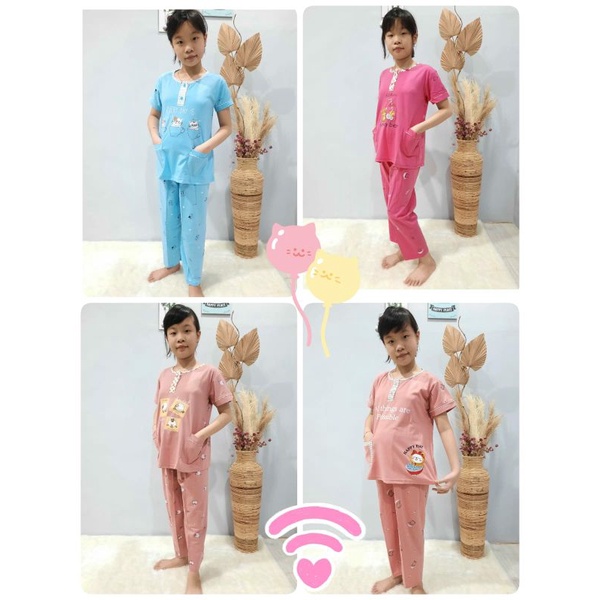 Piyama Tessa Paket Grosir 12 pcs/ Baju Tidur CP Tanggung / Paket Usaha Baju Tidur