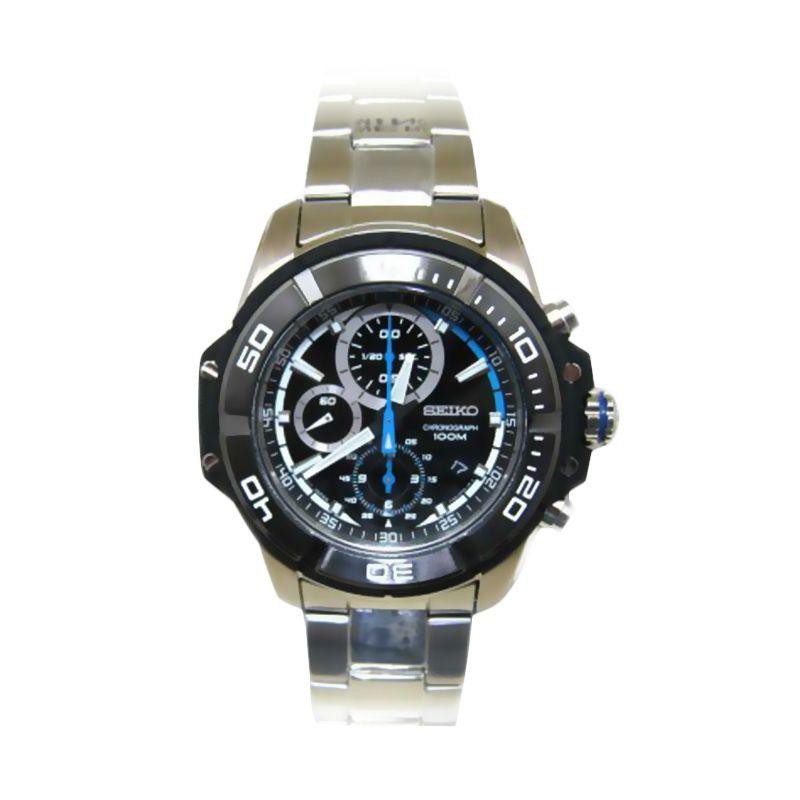 Seiko Quartz SNDB47P1 Chronograph Grey Bezel - Jam Tangan Pria SNDB47