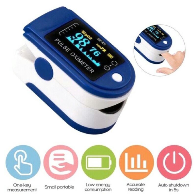 FINGERTIP PULSE OXYMETER FINGERTIP OXIMETER SPO2 LED FULL COLOUR LK87 LK88 ORIGINAL PREMIUM GROSIR TERMURAH