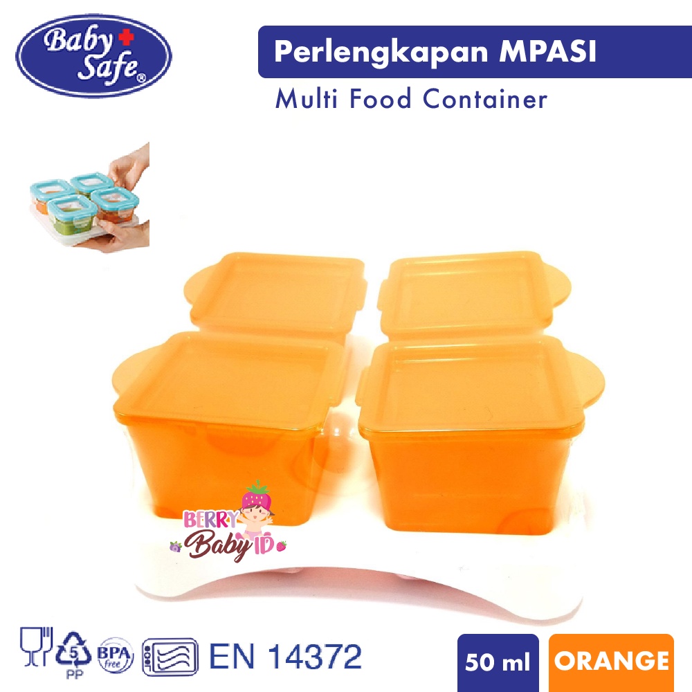 Baby Safe Multi Food Container Wadah Kontainer Tempat Penyimpanan Makanan MPASI Bayi BBS029 Berry Mart