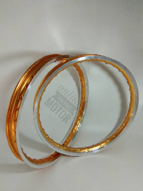 Velg twotone model tdr lebar 140 ring 17 sepasang depan belakang by rossi