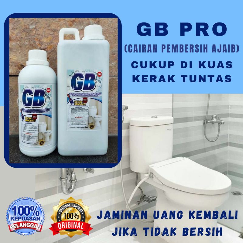 

GB PRO Cairan Pembersih Ajaib Kerak Keramik Kamar Mandi Toilet WC Closet Ampuh 100%