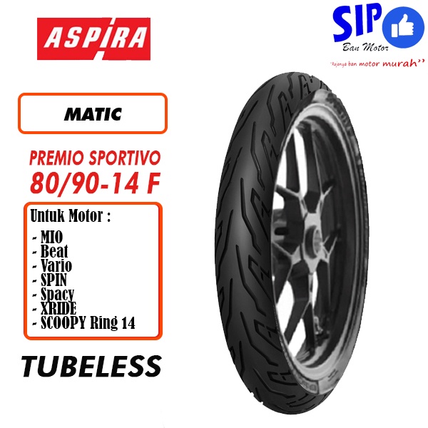 Ban motor matic Aspira Premio Sportivo 80 90 14 F Tubeless