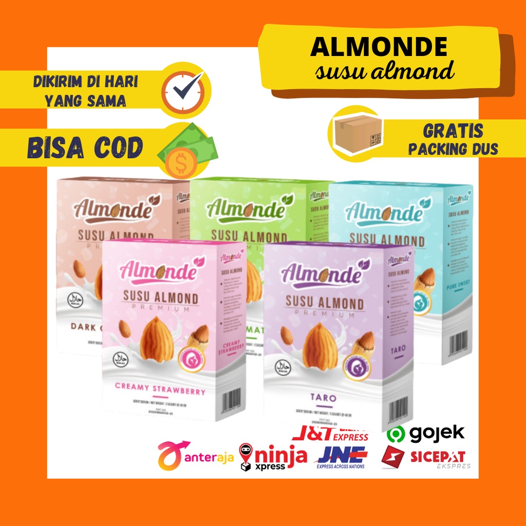 Almonde Susu Almond Enak dari Almom Rasa Coklat Taro Dark Booster / Pelancar Asi