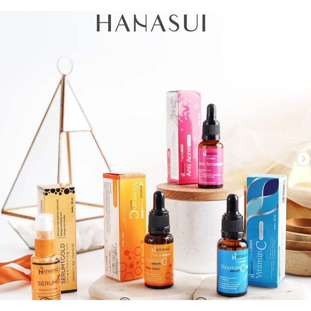 Hanasui Serum Vit C + Collagen | Serum Anti Acne | Serum Vitamin C | Whitening GOLD | BRIGHT | Hanasui Men Bright Active Serum