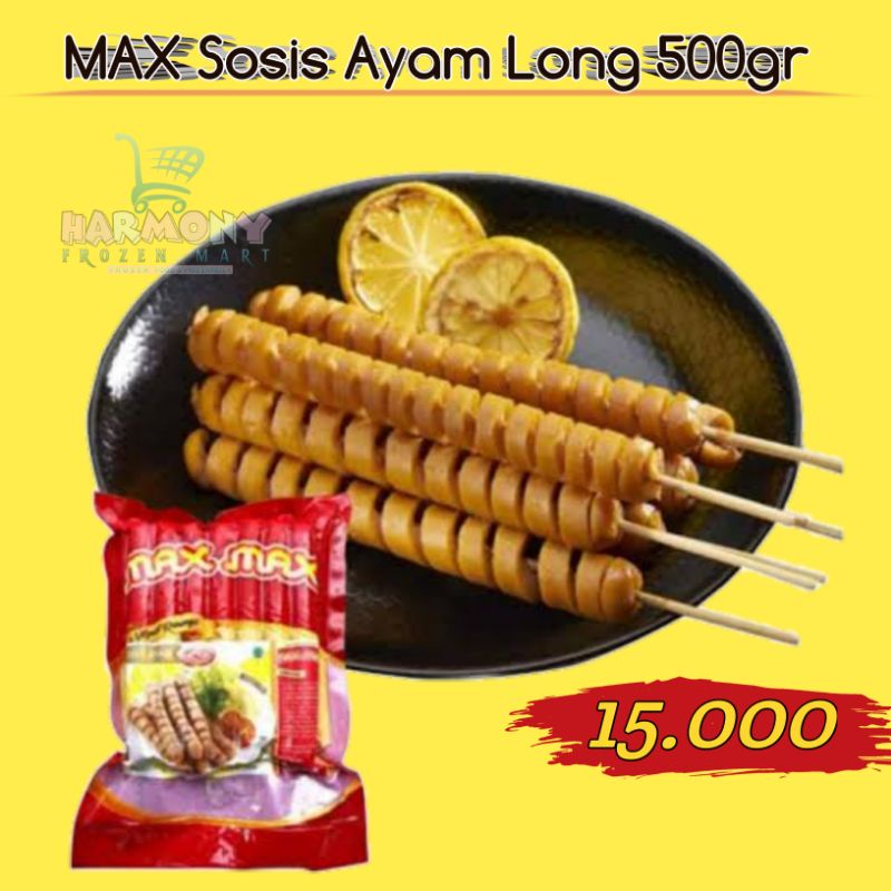 

Max Sosis Ayam Long 500gr isi 15
