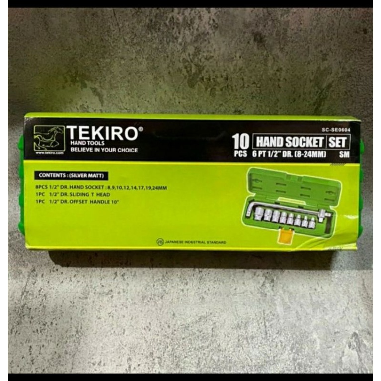 kunci sok set 8-24mm tekiro box plastik segi 6