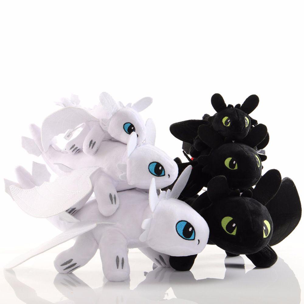 Needway  Toothless Plush Toy Hadiah Anak Karakter Anime Putih Boneka Boneka Hitam