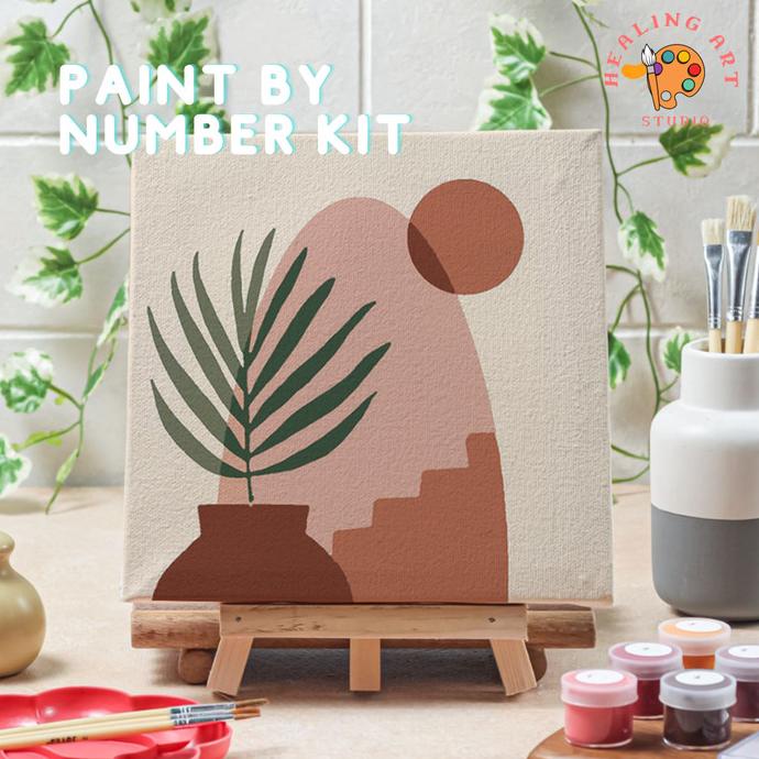 

Paint by number lukisan tanaman daun plant canvas 20x20 cm