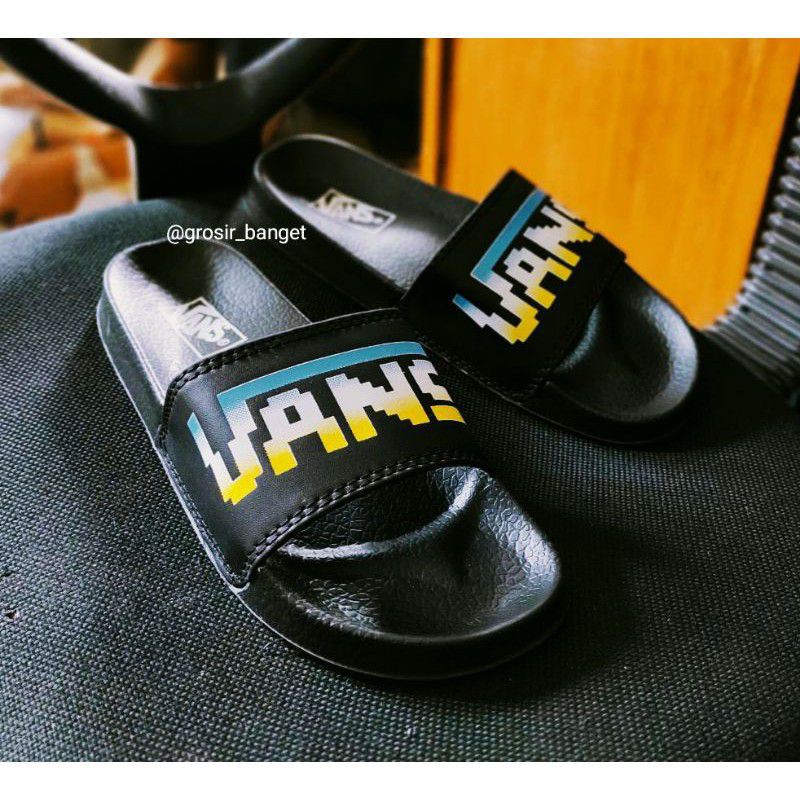 Sandal Vans Slide, Sandal pria wanita import, Sandal Vans Checkerboard, Sandal pria Slop