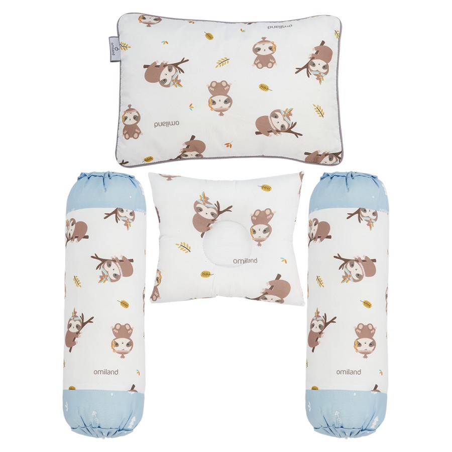 Omiland Bantal Guling Bayi Set Peang Sloth Series -iva