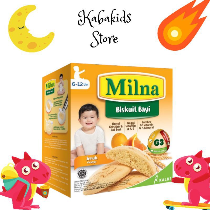 Milna Biskuit Bayi 130 gr Milna Baby Snack Biskuit - Kabakids Store