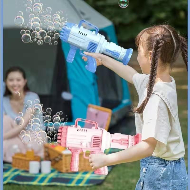 Bubble Gun Tembakan Balon Busa Bubble Gun Pistol Besar Jumbo 25 Lubang Bubble Gun Roket