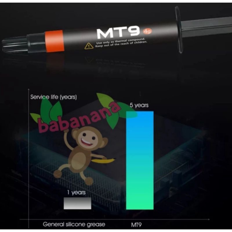 Coolmoon MT9 4 gram thermal paste pasta prosesor grease compound