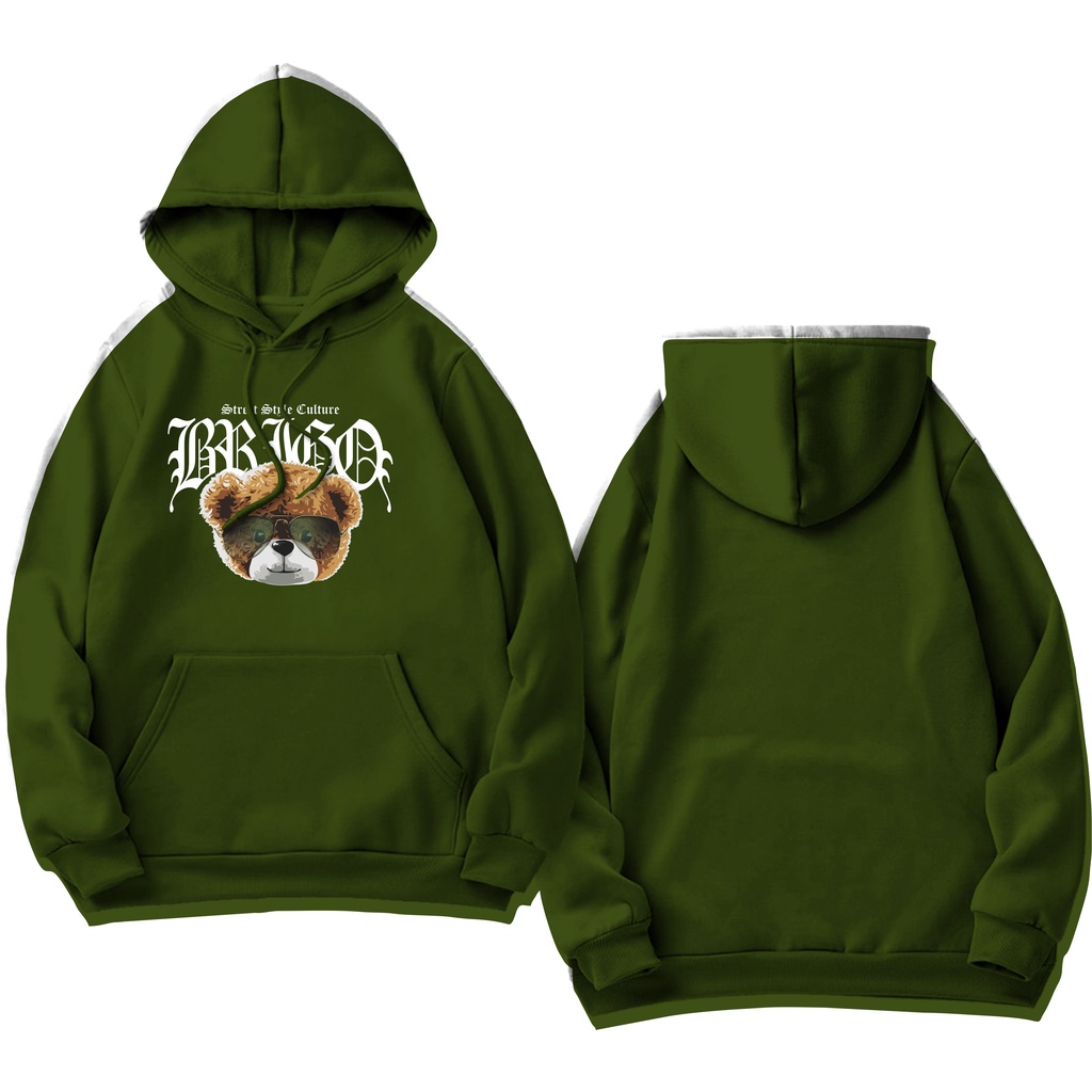 Sweater Hoodie BRIGO Sablon DTF Fleece Cotton || BRIGO Jumper Hoodie Beruang Style Culture  M-XXL (Pria &amp; Wanita) Free stiker&amp;Gantungan Kunci