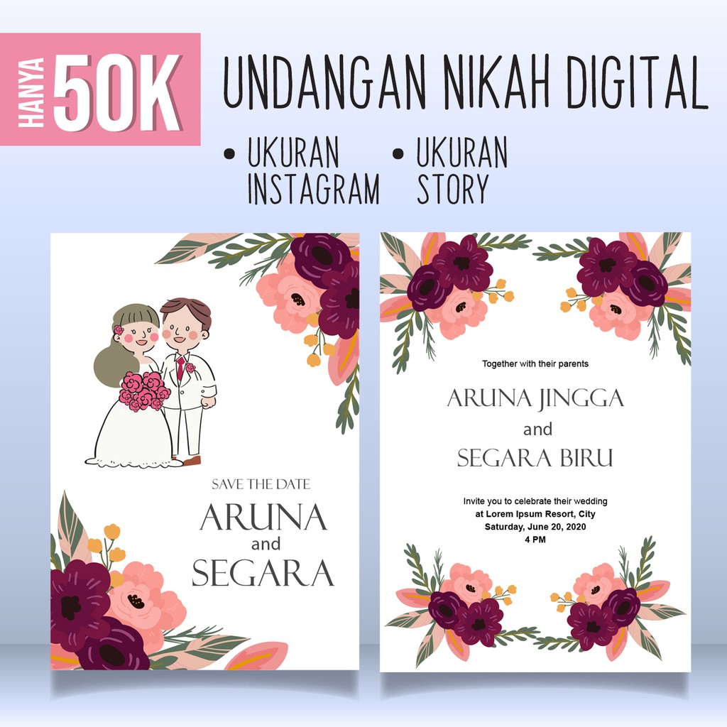 JASA DESIGN UNDANGAN NIKAH DIGITAL ( SOFTFILE )
