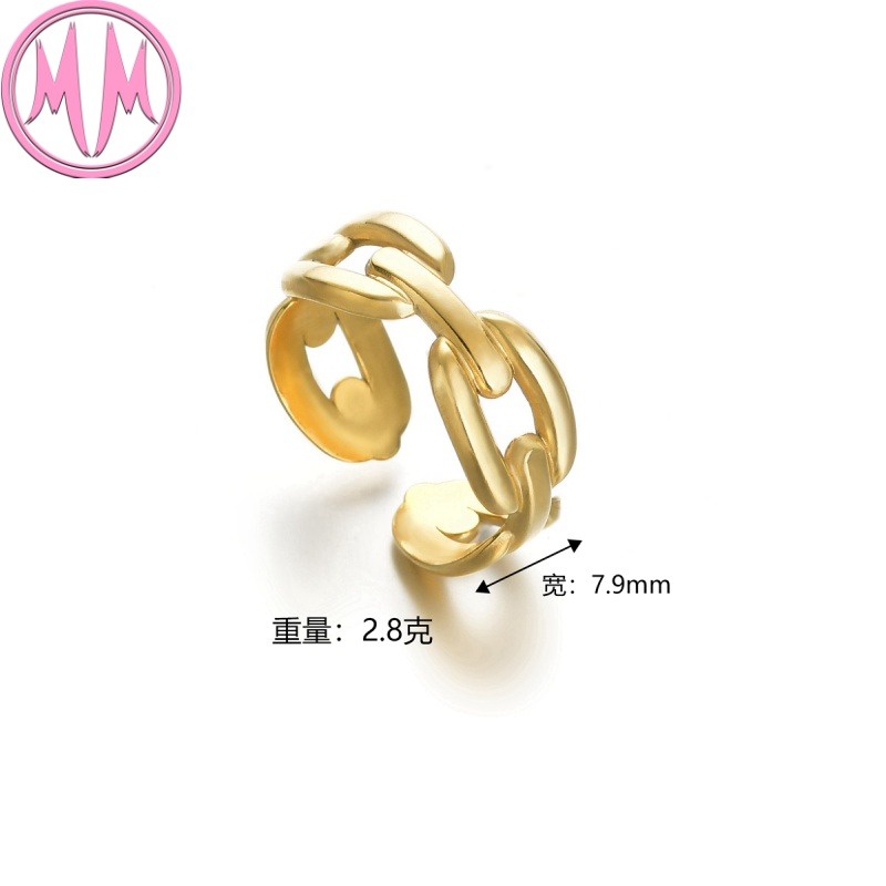 MORYMOSHI R359 Cincin Wanita Ring Rantai Titanium Stainless Anti Karat Anti Luntur Fashion Korea