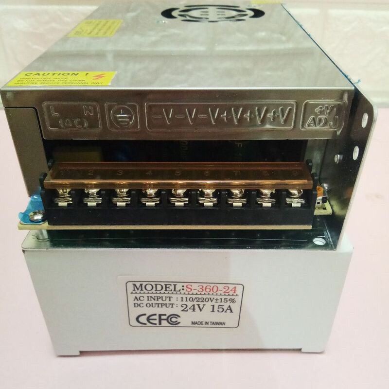 Power Suply Jaring 24v 15a Untuk CCTV Tegangan Input : 220 Volt-240VoltTegangan Output : 24 Volt - 15Ampere