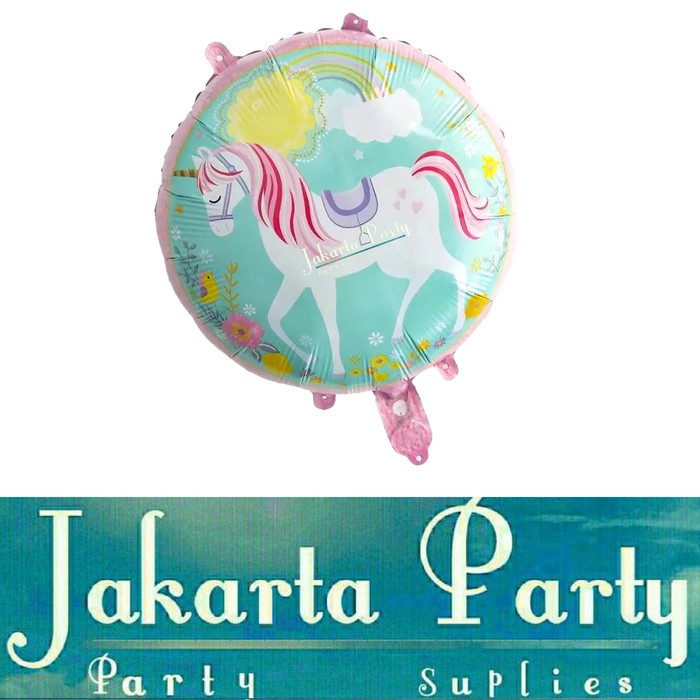 Balon Foil Kuda pony / Balon Foil Bulat / Balon Karakter