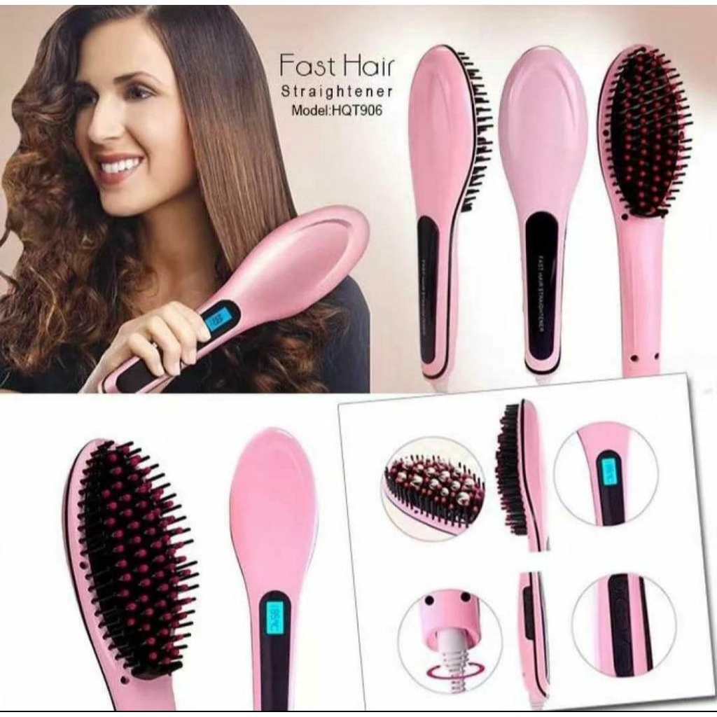 Catok Sisir Pelurus Rambut Hair Straightener HQT-908 // Hair straigthener comb FH909