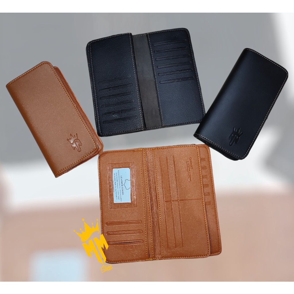 Dompet murah pria panjang kulit sintetis halus lembut ringan original