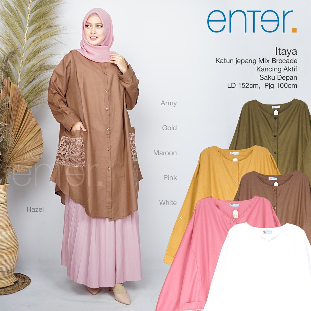ITAYA LONG TUNIK  JUMBO KATUN / TUNIK BIG SIZE KATUN JEPANG MIX BROKLADE