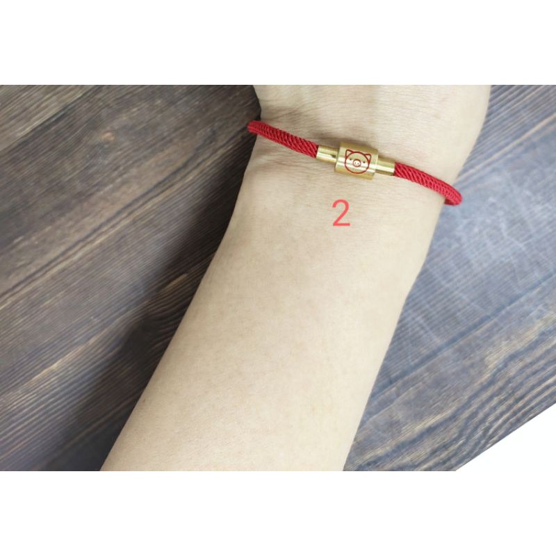 Fifi Fashion Gelang Tali Motif 2 Anti Air Waterproof U/ Charm Liontin  Pandora  Emas Hongkong 19#