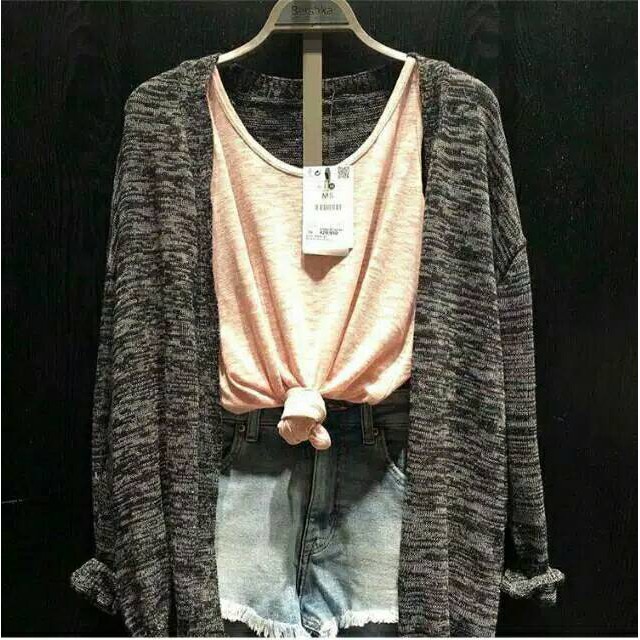 COD TWIST CARDIGAN RAJUT | KNITWEAR CARDIGAN RAJUT BERSIHKA | CARDIGAN RAJUT