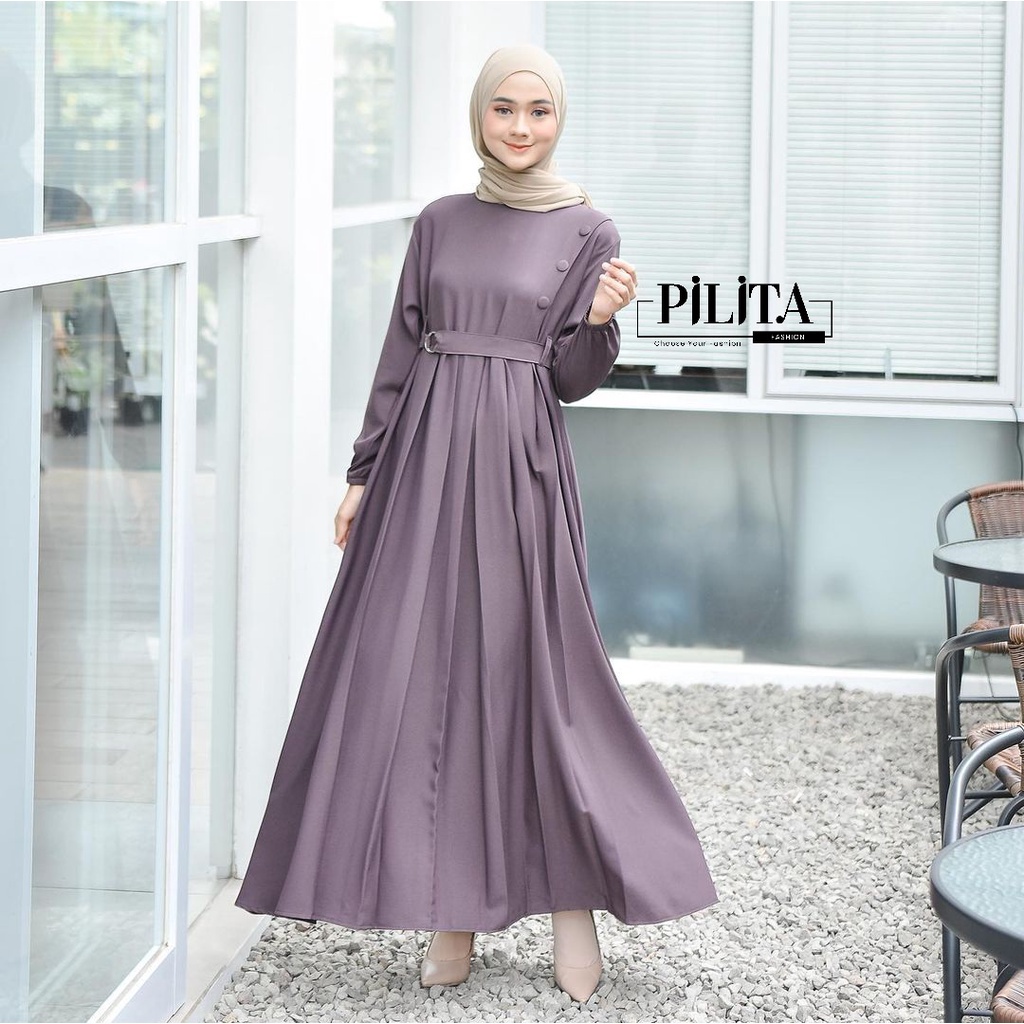 IL - Mahya Dress Gamis Wanita Muslim | Maxy Dress Wanita Belt Terkini