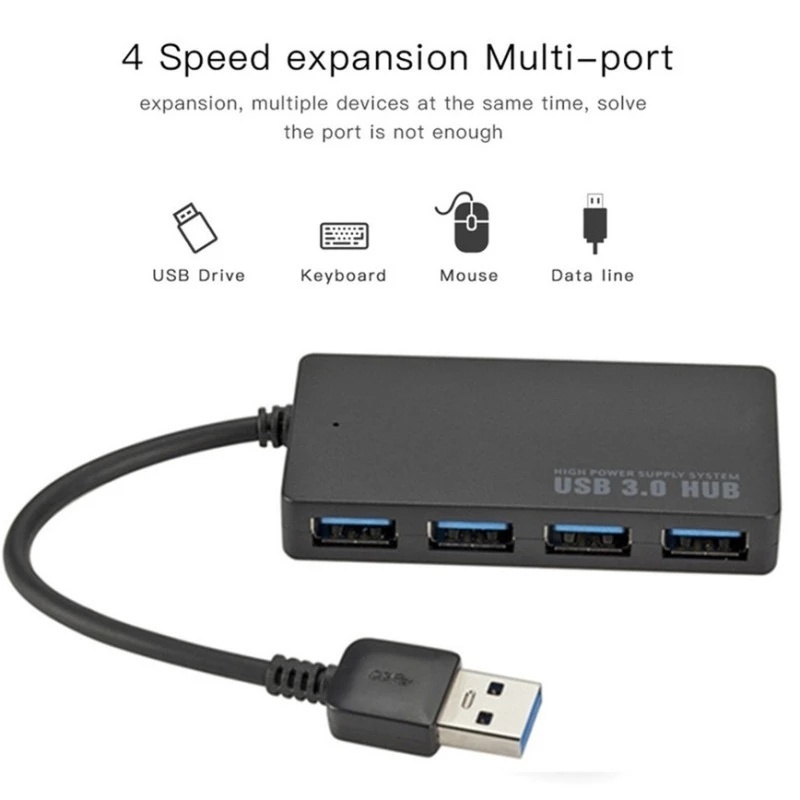 Hub Splitter 4 Port Usb 3.0 Kecepatan Tinggi