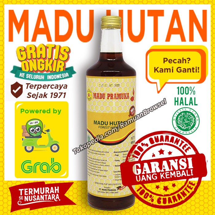 

Madu Pramuka Alami (Madu Lebah Liar / Madu Hutan) 650ml