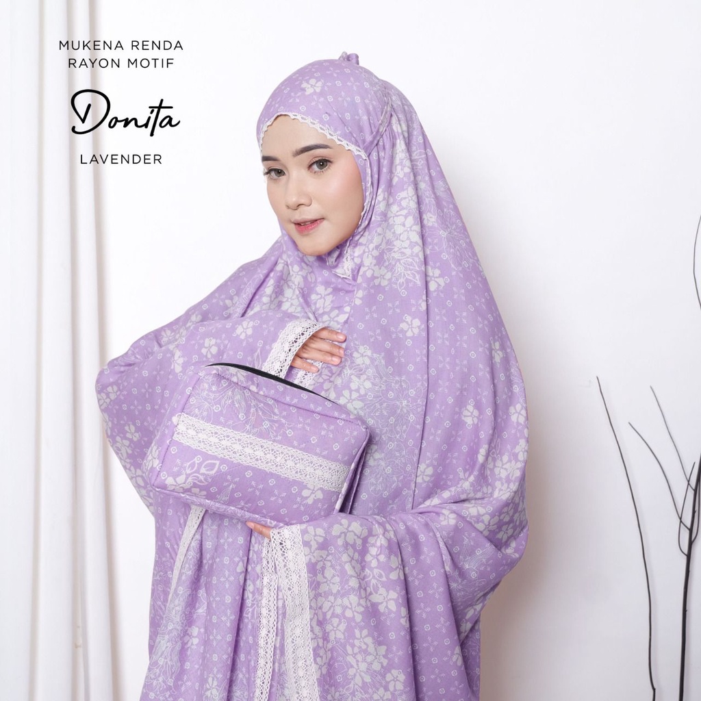 MUKENA BALI TASIK - MUKENA RENDA RAYON DEWASA MOTIF DONITA