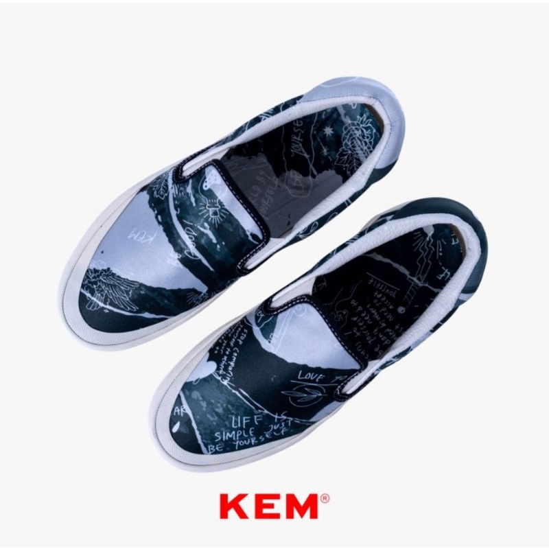 [ORIGINAL] KEM Footwear : Premise Slip On Grey  NEW - Local Brand
