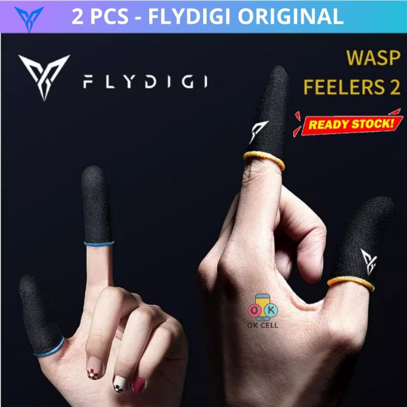 COD 2 PCS - FLYDIGI Sarung Tangan Game PUBG ML Gaming Anti Keringat Sensitive Original