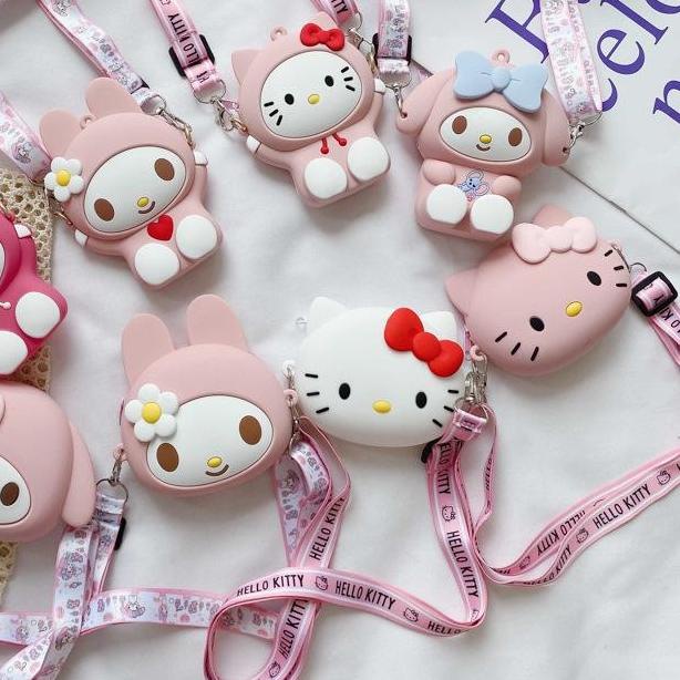 ♫ V020 Tas Mini Jelly Silicon Anak Karakter Disney Unicorn Coin Sling Bag ❀