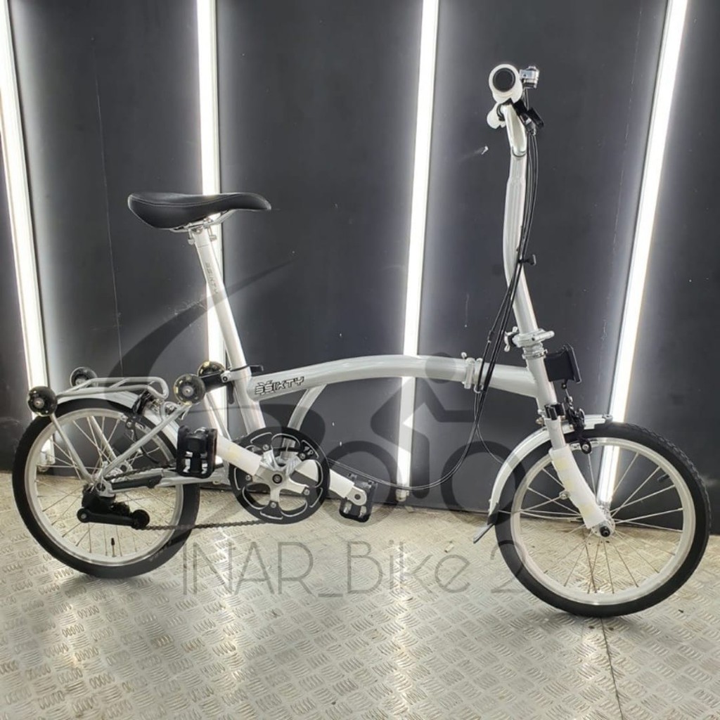 Sepeda Lipat 3Sixty Electro Silver Chrome Folding Bike