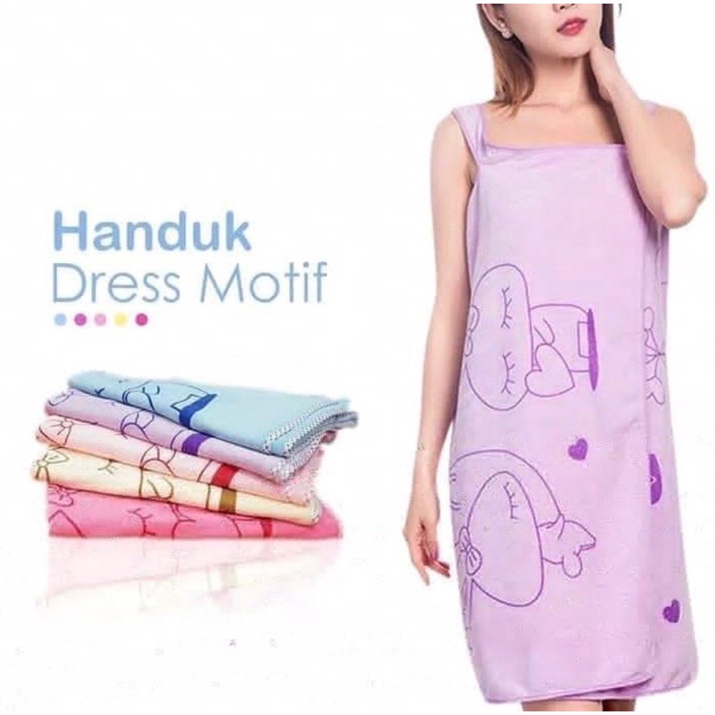 Baju Handuk Mandi Karakter Wearable Towel Kimono Renang Multifungsi / Bath Tower