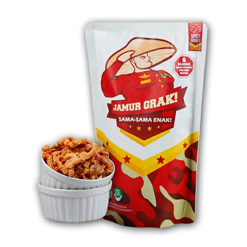 

Kripik Jamur Tiram Krispi Jamur Grak Rasa Spicy