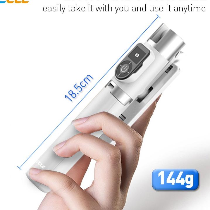 (COD-KPL2 (NEW) ECLE P70S Selfie Stick Tongsis HP Tripod Free Expansion 100cm Bluetooth 5.0 4in1 Bermutu