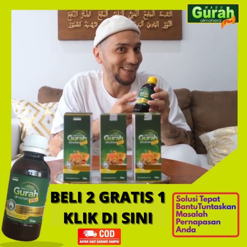 [AGEN RESMI] MADU GURAH ALMAHERA PLUS 1000% ORIGINAL Obat Sesak Nafas Batuk Menahun Sinusitis Bronkitis Asma Radang Tenggorokan Flu Batuk Kronis Batuk Berdahak Lendir TBC Mendengkur Flu Kronis Batuk Infeksi paru paru dan keluhan lainnya-Beli 2 Gratis 1