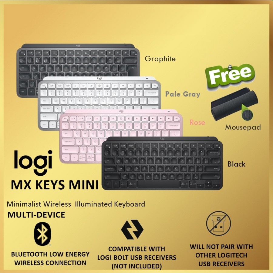 Logitech MX Keys Mini Wireless Illuminated Keyboard Bluetooth